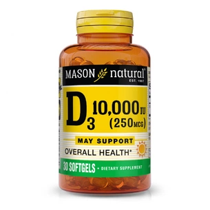 Вітамін Mason Natural Вітамін D3 10000 МО, Vitamin D, 30 гелевих капсул (MAV16238) зображення 1