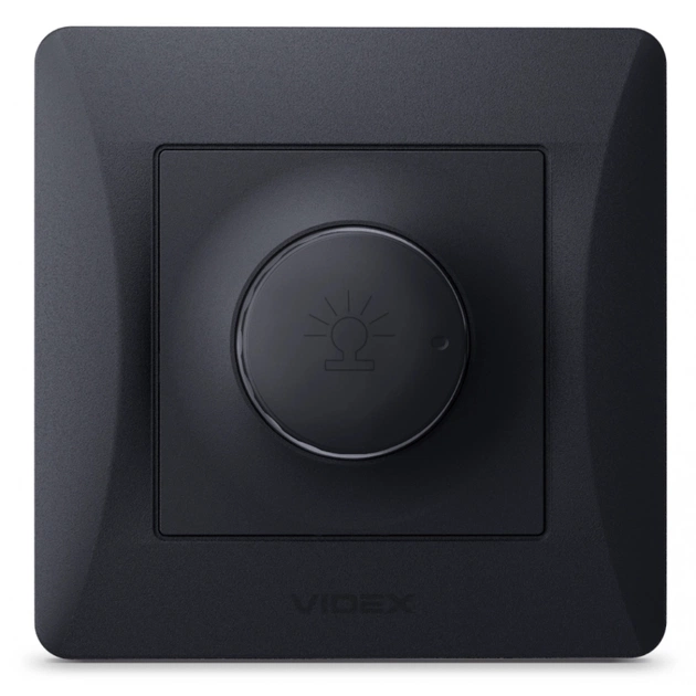Світлорегулятор Videx BINERA 600Вт чорний граф (VF-BNDM600-BG) - зображення 1