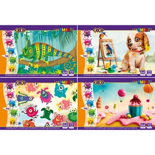 Альбом для малювання ZiBi А4, SMART Line 12 аркушів, на скобі (ZB.1414) зображення 1