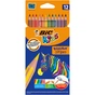 Олівці кольорові Bic Evolution Stripers 12 шт (bc9505221) - зменшене зображення 1