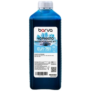 Чорнило Barva Epson universal 1, water-soluble, 1 кг, light blue (EU1-751) зображення 1