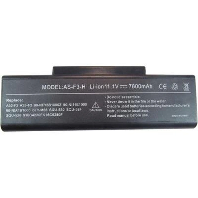 Акумулятор до ноутбука AlSoft Asus A32-F3 7800mAh 9cell 11.1V Li-ion (A41034) - изображение 1