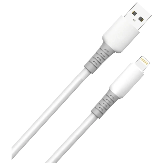 Дата кабель USB 2.0 AM to Lightning 1.0m 3A liquid silicone white ColorWay (CW-CBUL093-WT) - изображение 1