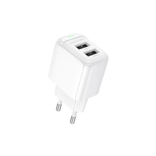 Зарядний пристрій BOROFONE BAS41A 2xUSB white (6941991113741) зображення 1