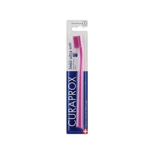 Зубна щітка Curaprox CS 5460 Ultra Soft Ультрам'яка D 0.10 мм Рожева з рожевою щетиною (CS 5460-10) - изображение 1