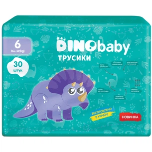 Підгузки Dino Baby Розмір 6 (16+ кг) 30 шт (4823098413974) зображення 1