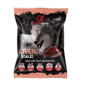 Ласощі для собак Alpha Spirit DOG Snacks Liver напіввологі з печінки, кубики 50 г (8436586310035) зображення 1