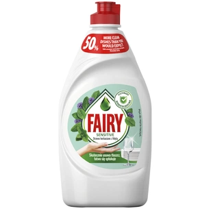 Засіб для ручного миття посуду Fairy Ніжні руки Чайне дерево та М'ята 450 мл (4015400956358) зображення 1