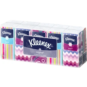 Серветки косметичні Kleenex Original двошарові 10 пачок по 10 шт. (5901478905192) зображення 1