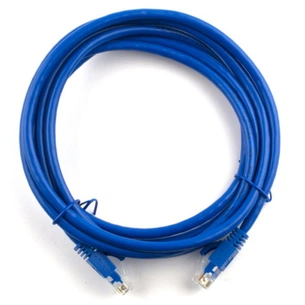 Патч-корд 5м, RJ-45, Cat.5e, CU, мідь, синій Ritar (PCR-CU/5Be / 09980) зображення 1