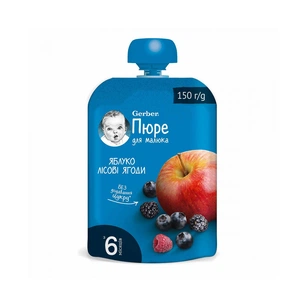 Дитяче пюре Gerber Яблуко-лісові ягоди 150 г (7613287358981) изображение 1
