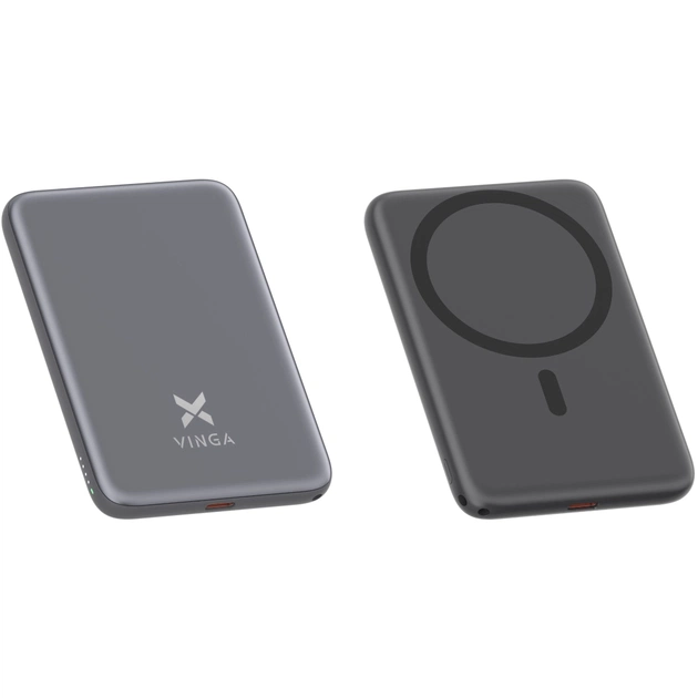 Батарея універсальна Vinga 5000 mAh 20W/15W Wireless (VPBB520WL) - зображення 1
