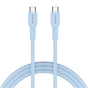 Дата кабель USB-C to USB-C 1.0m OnWire 60CL C-C 60W COLOR Braided 1m Light Blue Canyon (CND-CCAP60AB10LBL) - зменшене зображення 1
