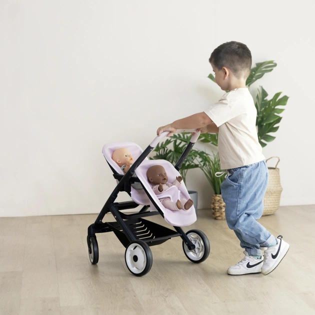 Коляска для ляльок Smoby для двійнят Maxi-Cosi Рожева перлина, 54 х 38, 5 х 64 см, 3+ (7600253221) - picture 4
