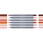 Художественный маркер Faber-Castell набор акварельных двухсторонних Goldfaber Aqua Dual Marker Portrait, 6 цветов (32310) - уменьшенное изображение 4