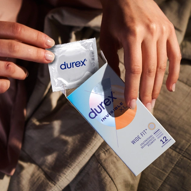 Презервативи Durex Invisible XL ультратонкі збільшеного розміру (ширші) 12 шт. (5052197057119) - picture 6