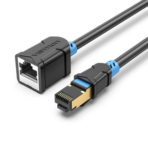 Патч-корд 2м, S/FTP cat 6 RJ-45 Extension black Vention (IBLBH) picture 1