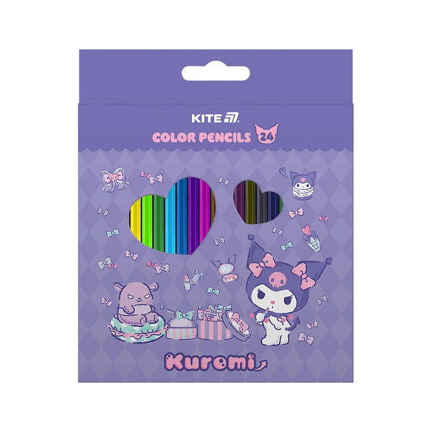 Карандаши цветные Kite Kuromi 24 кольори (HK25-055) - изображение 1