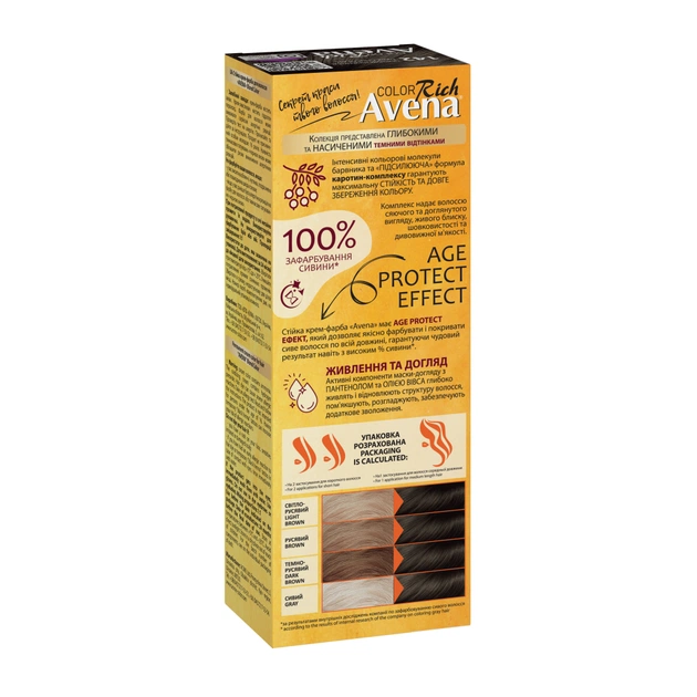 Фарба для волосся Acme Color Avena Rich Color Стійка 142 - Чорний шоколад (4823115502674) - picture 2