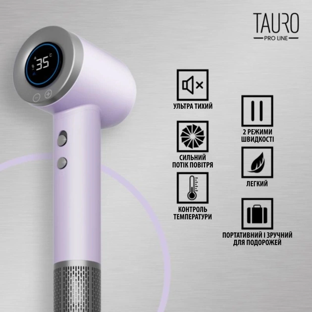Фен для тварин Tauro Pro Line з технологією генерації негативних іонів з вилкою ЄС білий (TPL70274) - picture 5