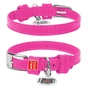 Нашийник для тварин WAUDOG Glamour з QR паспортом без прикрас XS Ш 15 мм рожевий (32707) - зменшене зображення 1