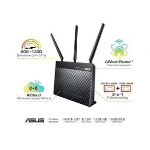 Маршрутизатор ASUS DSL-AC68U зображення 1