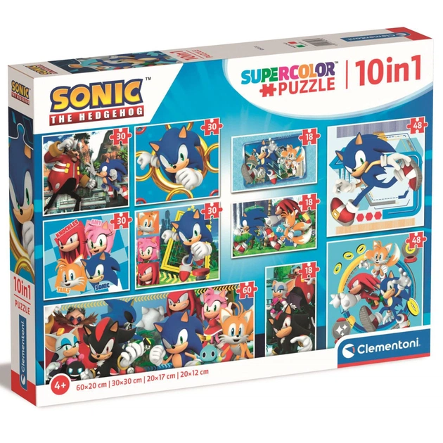 Пазл Clementoni 10 в 1 Sonic (80508) - изображение 1