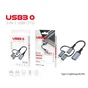 Переходник OTG USB 3.0 AF to USB-C + Micro 5P + Lightning 0.11m 60W XoKo (XK-AC-155) - уменьшенное изображение 5