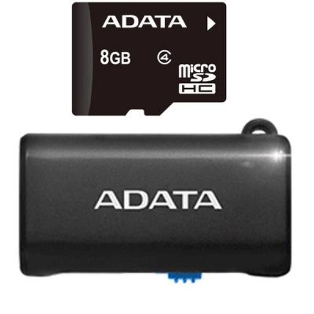 Карта пам'яті ADATA 8GB microSDHC Class 4 (AUSDH8GCL4-ROTGMBK) - изображение 1