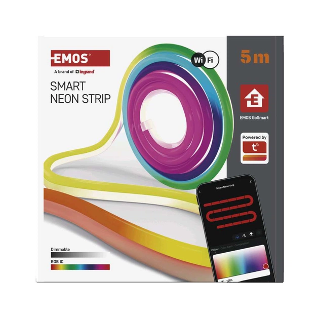 Світлодіодна стрічка EMOS ZPW513I NEON white 5 m 33 Вт RGBIC WiFi (ZPW513I) - зображення 4