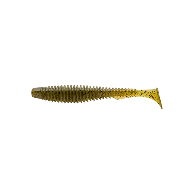 Силикон рыболовный FishUP U-Shad 4" 074 - Green Pumpkin Seed (8шт/уп) (1862.03.16) - изображение 1