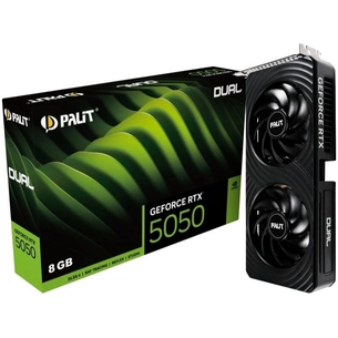 Видеокарта GF RTX 5050 8GB GDDR6 Dual Palit (NE65050019P1-GB2070D) изображение 1