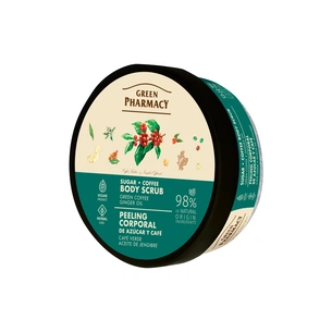 Скраб для тіла Green Pharmacy Цукрово-кавовий Зелена кава та імбирна олія 200 мл (4823015945380) picture 1