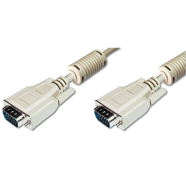 Кабель мультимедийный VGA M to VGA M 1.8m Digitus (AK-310103-018-E) - изображение 1