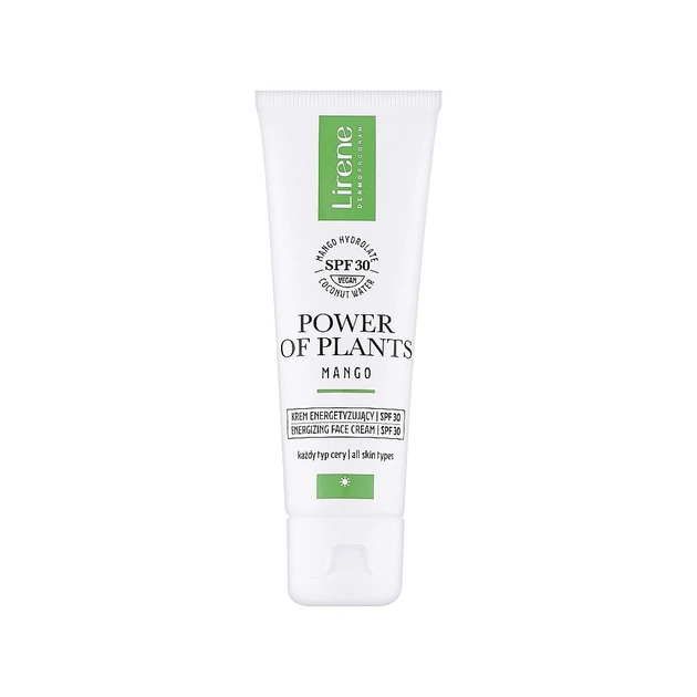 Крем для обличчя Lirene Power Of Plants Mango Energizing Face Cream SPF30 Енергетичний 50 мл (5900717774315) - изображение 1