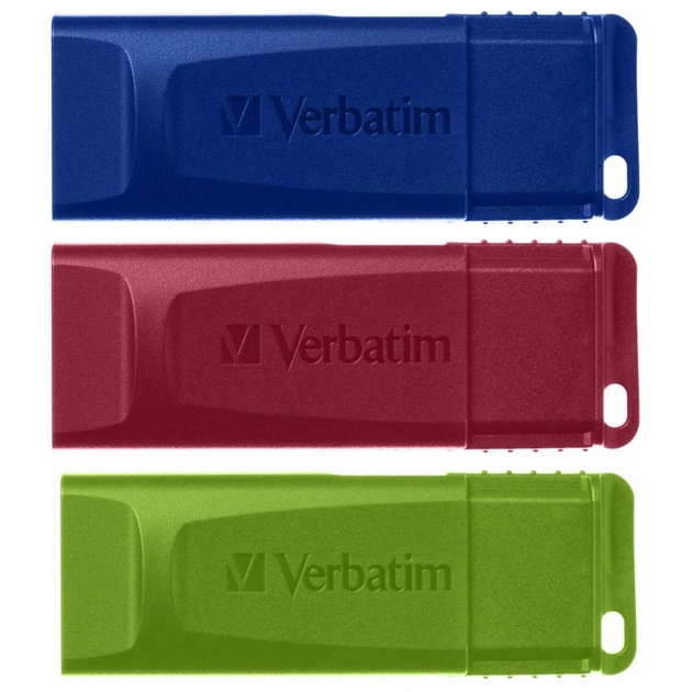USB флеш накопичувач Verbatim 3x16GB Slider Red/Blue/Green USB 2.0 (49326) - picture 3