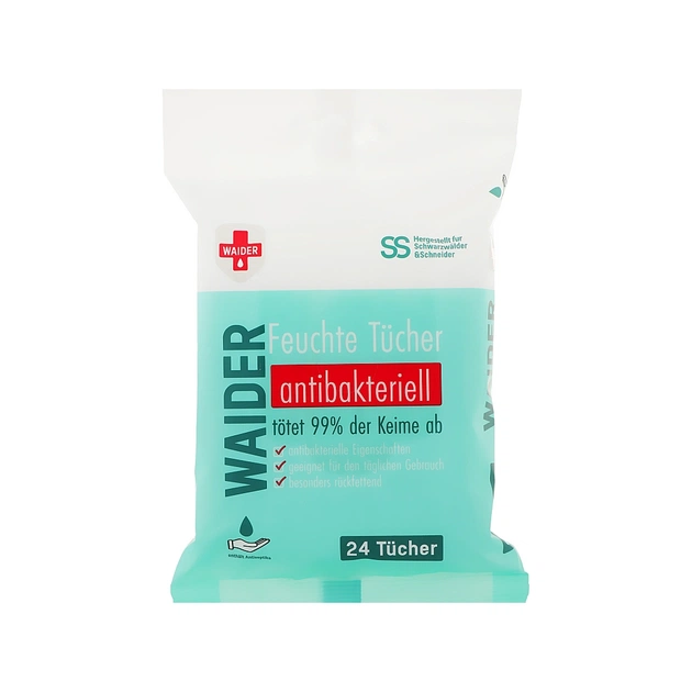 Влажные салфетки Waider Антибактериальные 24 шт. (4823098410911) - изображение 1