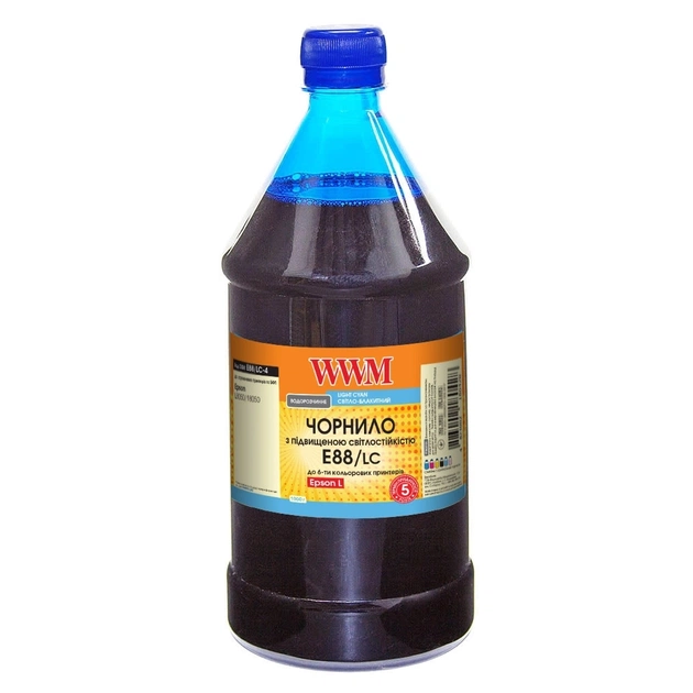 Чернила WWM Epson L8050/L18050 1000г Black, water-soluble (E88/B-4) - изображение 1