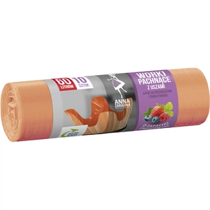 Пакети для сміття Anna Zaradna з вушками з ароматом фруктів 60 л 10 шт. (5903936036561) зображення 1