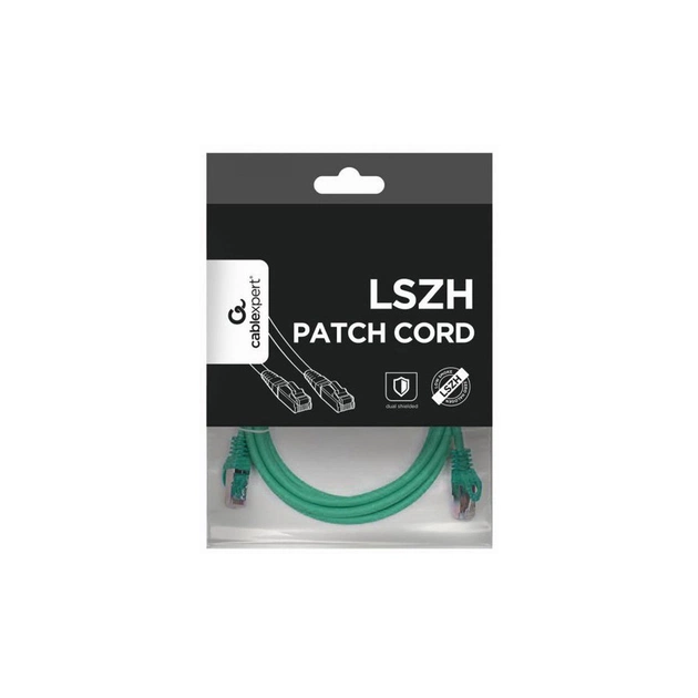 Патч-корд 2м S/FTP Cat 6A CU LSZH green Cablexpert (PP6A-LSZHCU-G-2M) - изображение 4