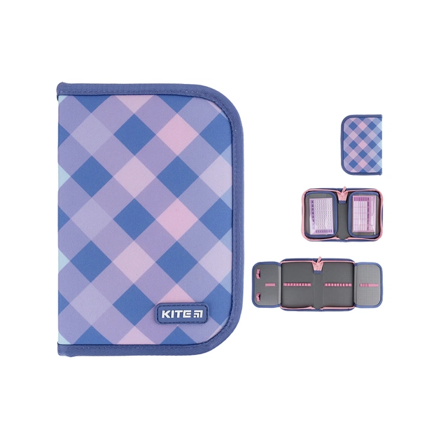 Пенал Kite Purple Chequer (K24-622-3) - изображение 1