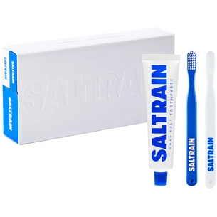 Набір косметики Saltrain Dental Kit Синьо-білий Зубна паста із сірою сіллю 100 мл + Щітка 2 шт. (8809552278323) picture 1
