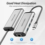 Концентратор Vention USB-C 3-Port, RJ-45, PD, 0.15 m (TGDHB) - уменьшенное изображение 7