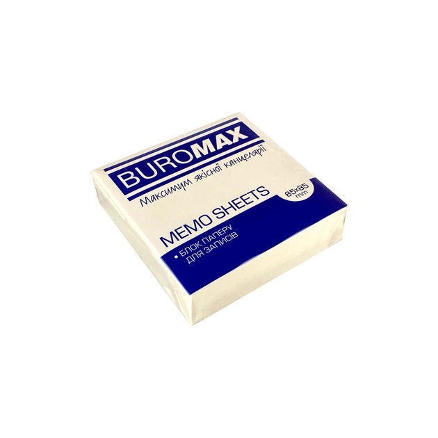 Бумага для заметок Buromax белый 85х85х25 мм, 300 листов не склеенный (BM.2278) - изображение 1