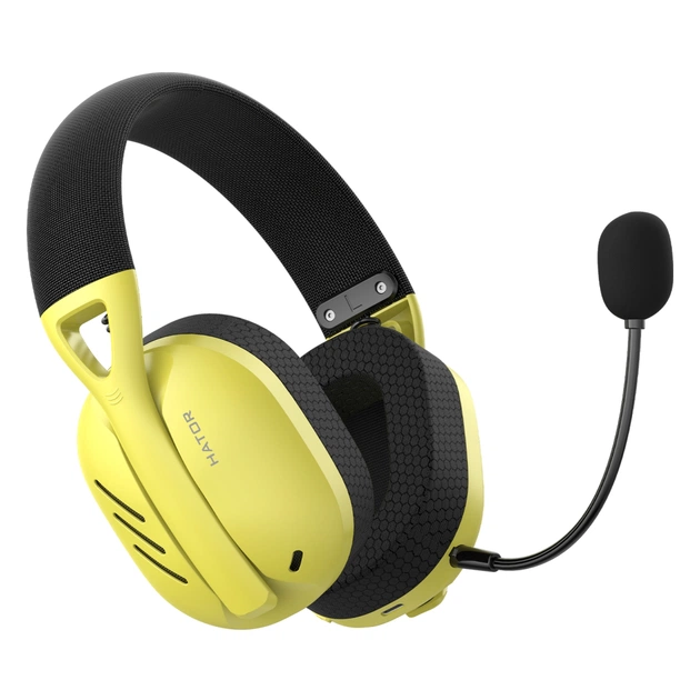 Навушники Hator Hyperpunk 2 Wireless Tri-mode Black/Yellow (HTA-857) - зображення 1