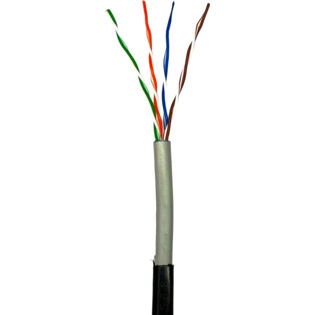 Кабель мережевий GEAR UTP 305м, cat.5e, CU, 4*2*0,51, PVC+PE, outdoor (GEC-UTPCUOUT051305) - зображення 1