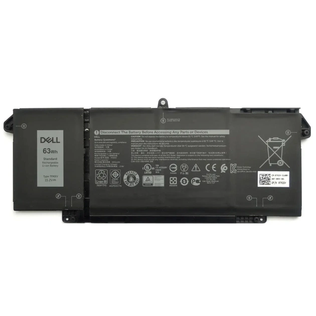 Акумулятор до ноутбука Dell Latitude 7320 7FMXV, 63Wh (3941mAh), 4cell, 15.2V, Li-ion (A47871) - зображення 1
