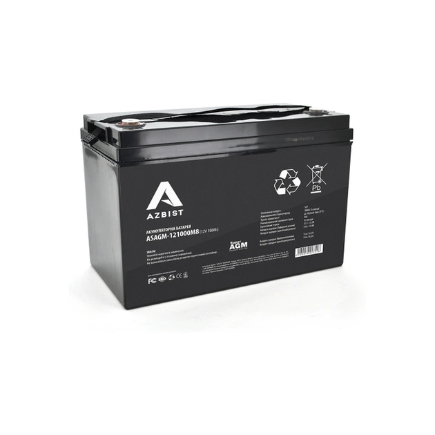 Батарея до ДБЖ AZBIST 12V 100 Ah Super AGM (ASAGM-121000M8) - зображення 1