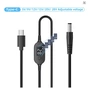 Кабель живлення USB-C to DC 5.5x2.5mm 1.0m 5V/9V/12V/15V/20V/28V 140W black XoKo (XK-K695) - preview 1