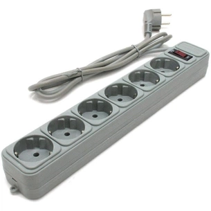 Мережевий фільтр живлення SPG6-B-15 Gembird (SPG6-G-15G) зображення 1